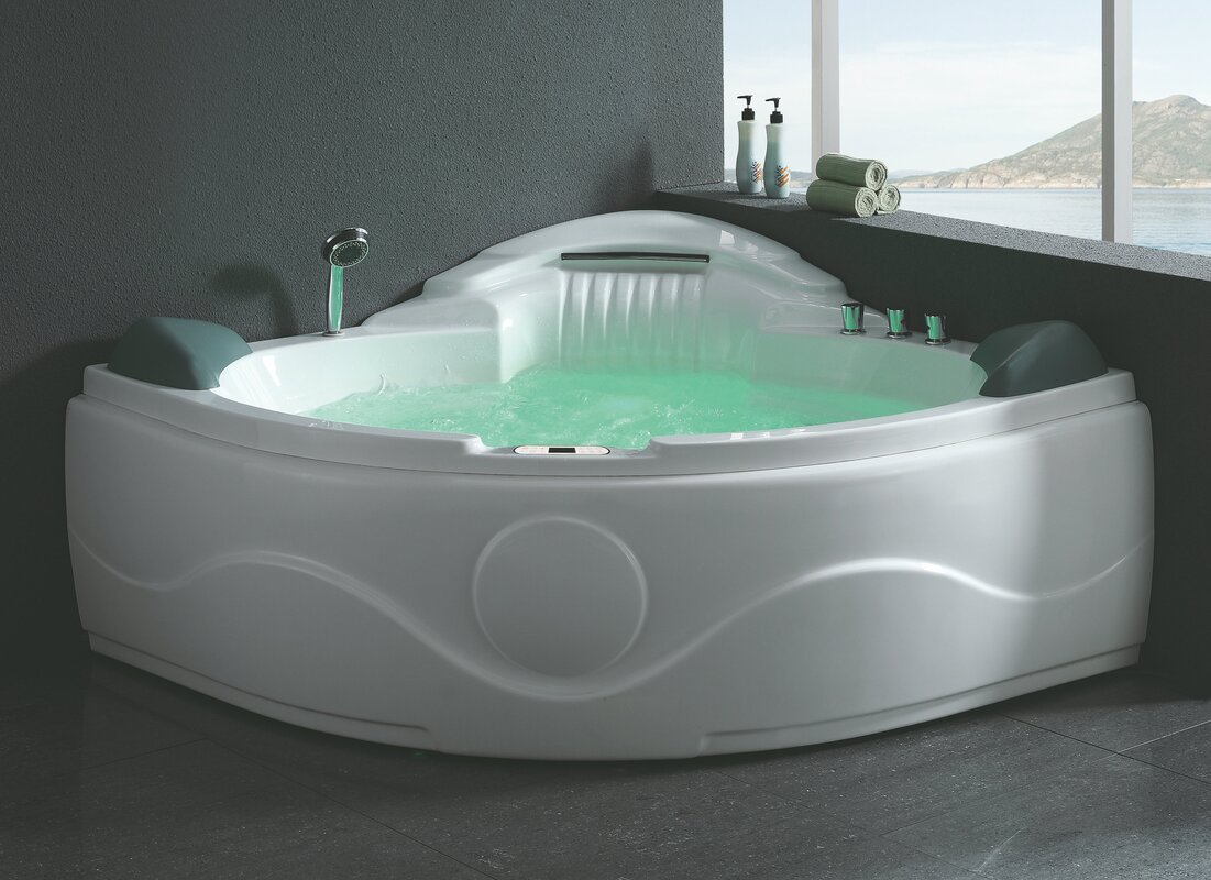 bathtub whirlpool corner waterfall eago bathtubs tubs jetted luxury acrylic ft tub bath jacuzzi garden walk air inches